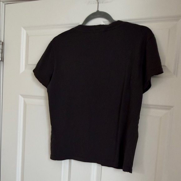 perfectwhitetee Black V-Neck Short Sleeve Tee - Picture 6 of 7